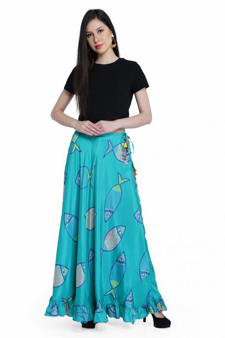 Fish Print Skirt
