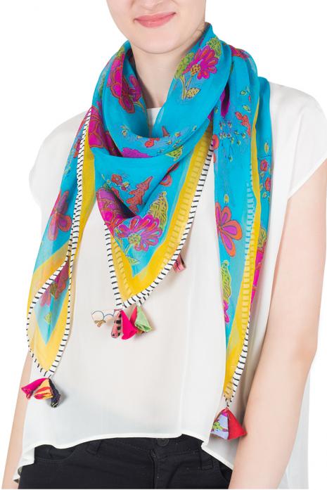 East India Printed Chiffon Scarf