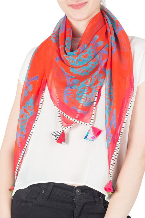 Posy Printed Chiffon Scarf