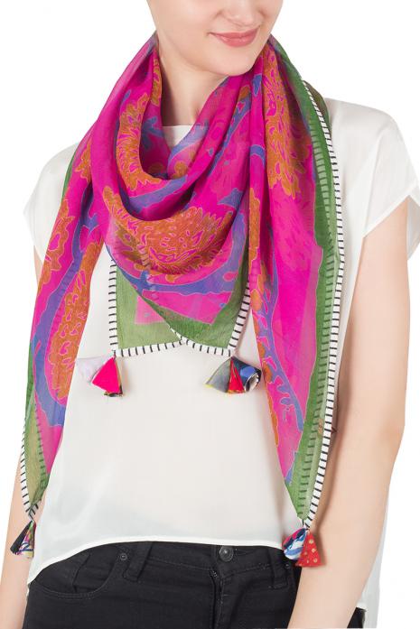 Pozy Printed Chiffon Scarf