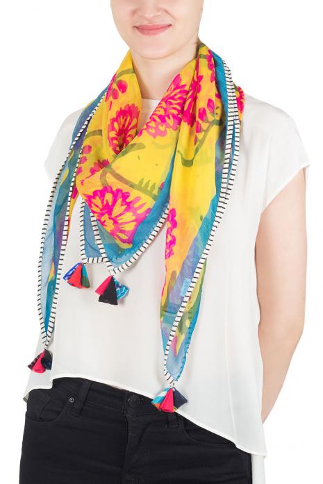 Posy Printed Chiffon Scarf