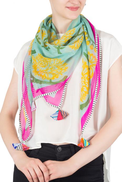 Posy Printed Chiffon Scarf