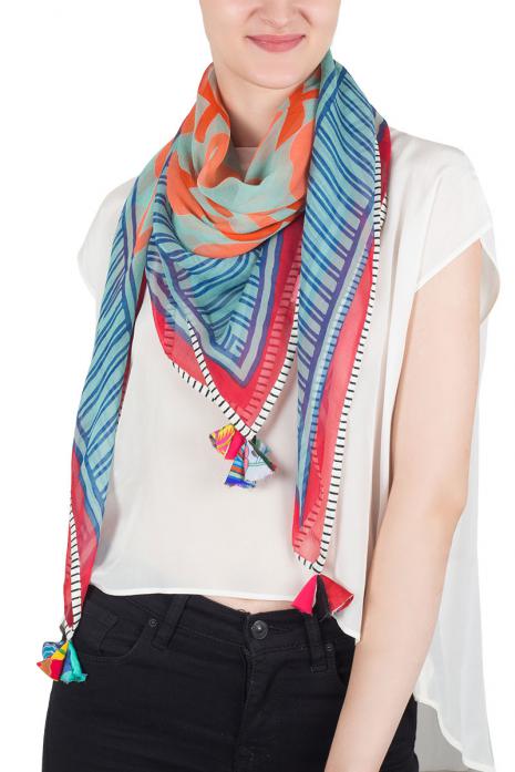 Jade Chekasang Printed Chiffon Scarf