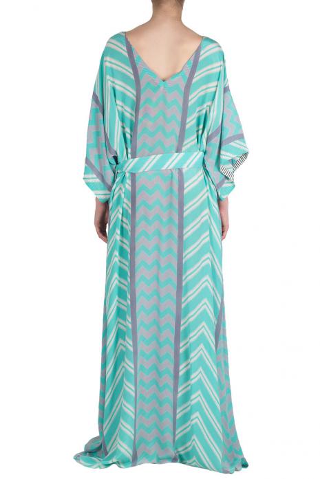 Jade Printed Banjo Kaftan