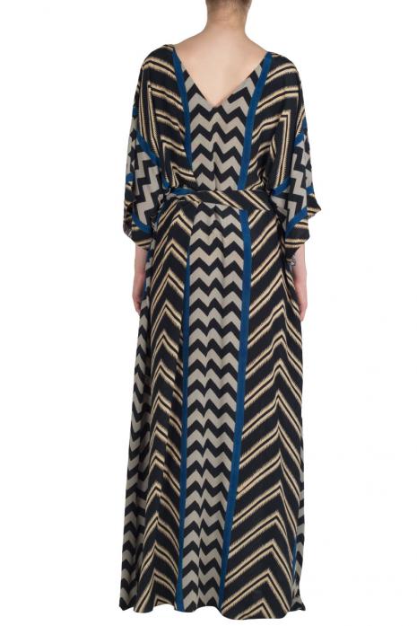 Black Printed Banjo Kaftan