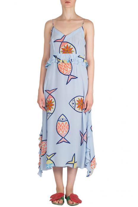 Fish Printed Sunset Dress