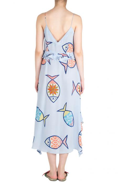 Fish Printed Sunset Dress